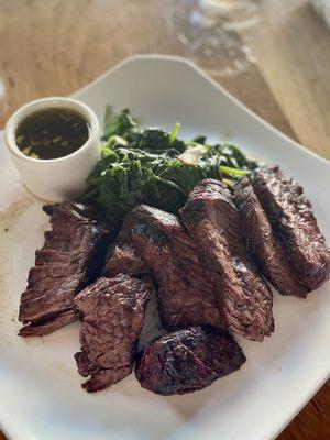 Wood fire Hanger Steak