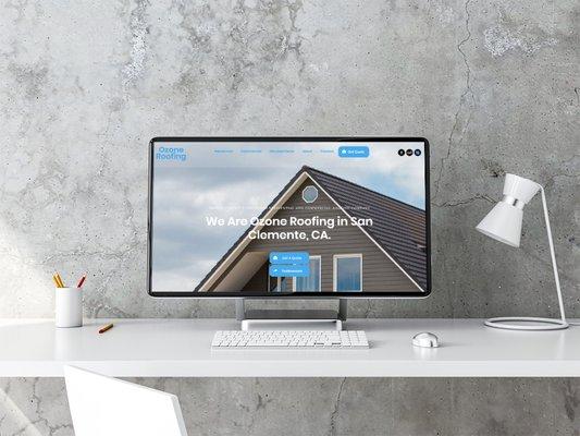 Pixel perfect web design for small business "Ozone Roofing" in Orange County, CA