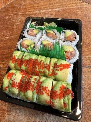 Tuna Cado Roll Alaska Roll