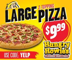 Large 2-Topping Pizza for just $9.99! Try one of our delicious Free Flavored Crust!