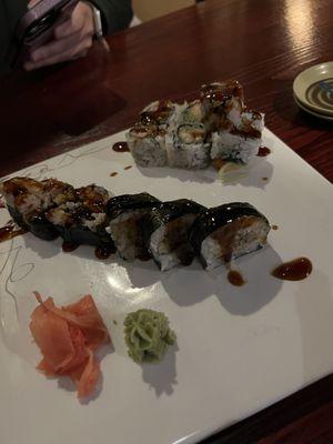 Spider roll and NY roll