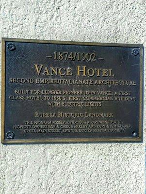 Vance Hotel Marker