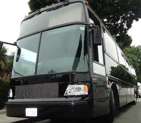 50 Passenger Party Bus Parked Outside our Yard in Paramount