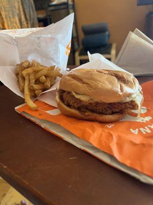 Spicy Chicken Sandwich  Regular Cajun Fries