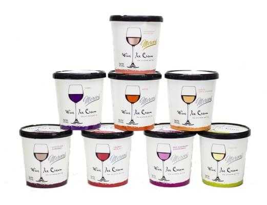 We have created & offer 8 flavors of Mercer's Wine Ice Cream.