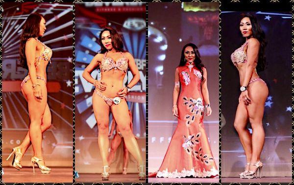 WBFF-World Beauty Fitness & Fashion Beverly Hills 2016. MeiShan's first Bikini competition ever and looking stunning!