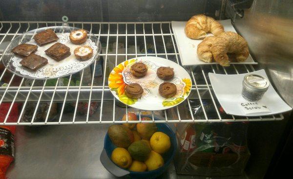 Baked goods on display