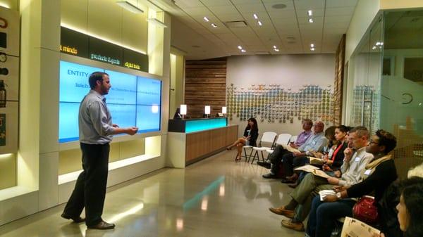 SPZ giving the "Social Entrepreneur's Legal Checklist" presentation with the Social Enterprise Alliance @ Umpqua Bank.