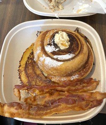 Cinnabon French Toast with Bacon