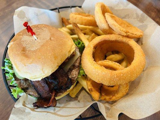 7/9/24 Burger combo (with drink that Hubby hijacked)