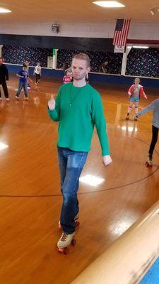 Roller skating with the Rec Club at Oaks Amusement Park.