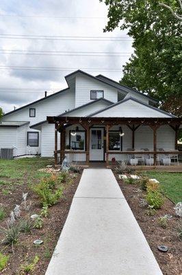 Our beautiful holistic wellness clinic, the path that leads to the front door