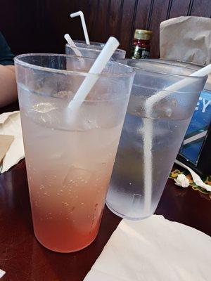 Lemonades and water