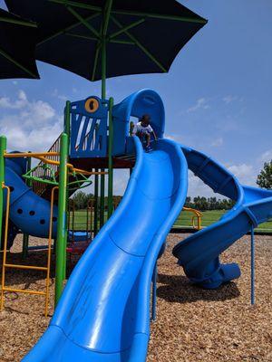 Slides at the playground