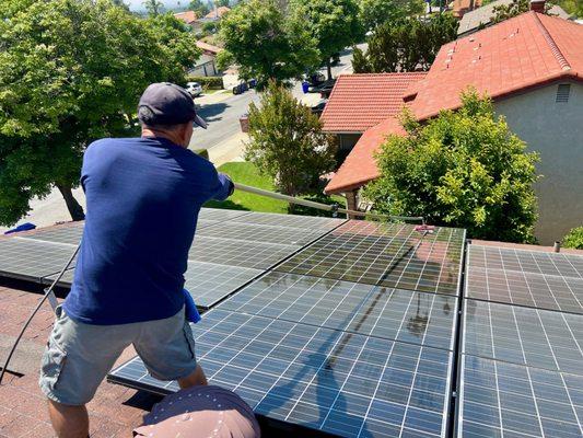 Max cleaning Solar Panels