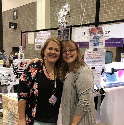 Sue and Angie love sharing their years of longarm expertise with our customers!