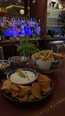 Nori Fries and jalapeño dip