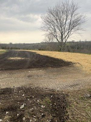 Black top milling driveway install