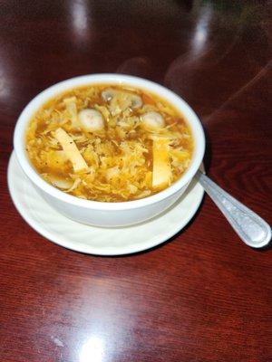 Hot And Sour Soup.  Small Size, $4.95.