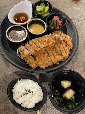 Pork belly donkatsu set