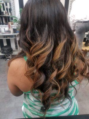 Balayage and hair extensions