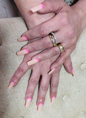 Get these Gel-X nails by Dong! I call them..."Dong's Valentine Pink 08-18"