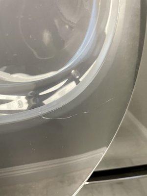 Huge scratch on my brand new $1000 dryer during installation