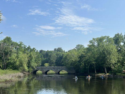 One of the views from our dock at the South Bridge Boathouse