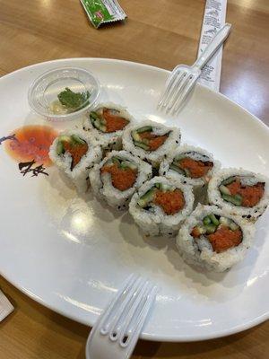 Spicy timing sushi roll