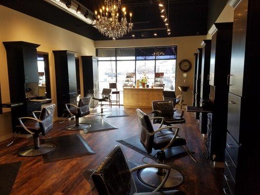 Our beautiful new hair salon - providing all Aveda hair services including, color, cut's extensions and smoothing services.