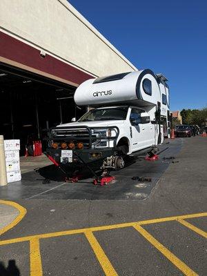 Tires (4) install on our camper in under 30 minutes.