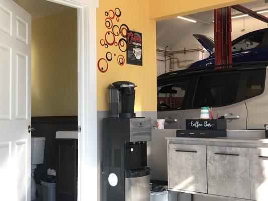 Come in and enjoy some coffee and snacks while we get that alignment checked and service your vehicle.