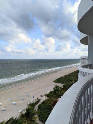 Looking towards fort Lauderdale from the ocean from balcony.