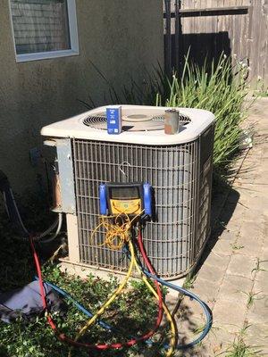 Testing the ac unit