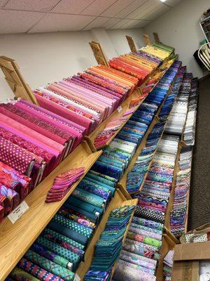 A large selection of Kaffe Fassett fabrics