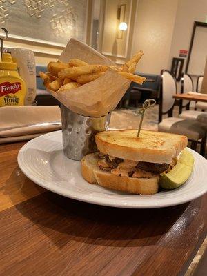 Patty Melt and Fries for $17 - Not bad for a resort.