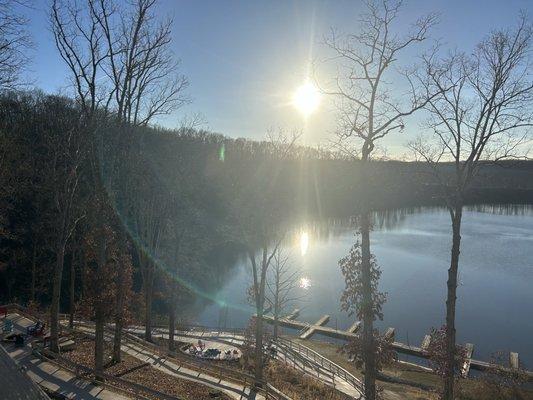 View from lodge balcony