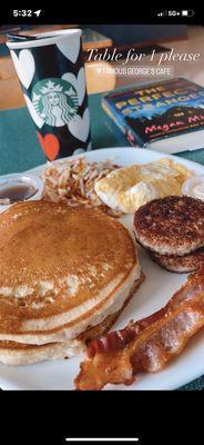 The Blueberry's pancake platter