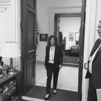 Our fearless CEO walking the halls of Congress!