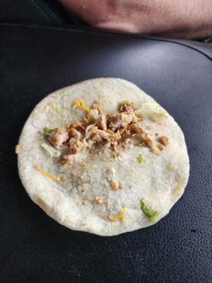 This is supposed to be a chicken soft taco.