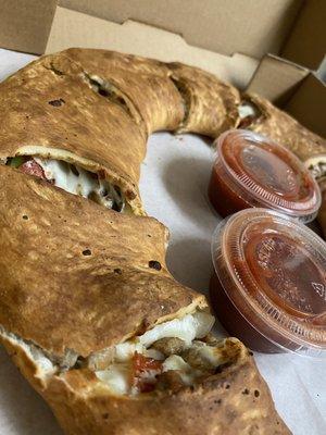 All meat calzone