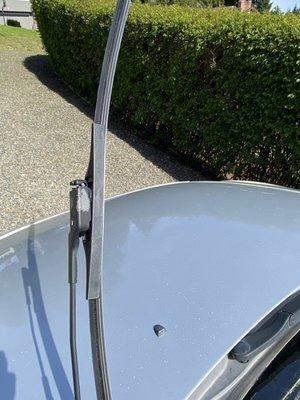 Windshield wipers installed