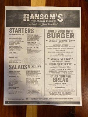 Menu (Front Side)