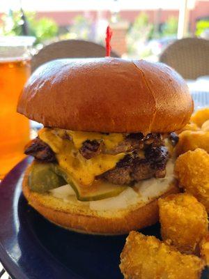 Close up of the burger. Makes you hungry just looking at it doesn't it?