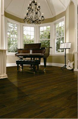 Coffee maple engineered flooring.