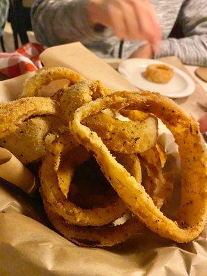 Salt and pepper onion rings yum!