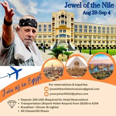 Cairo, Egypt - Jewel of the Nile Bellydance Festival 2024 information