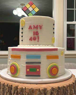 Cake for 80's Themed 40th Birthday Party