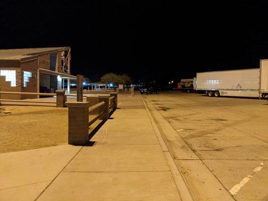 Nighttime at the rest area