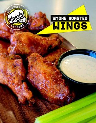 BROS wings tossed in Tangy Steakhouse Buffalo!